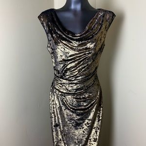 Dynomite burnout bronze velvet cocktail dress 🍷🧨